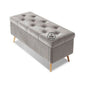 2 Seater Couch Bench with Storage | Velvet Upholstered Ottoman