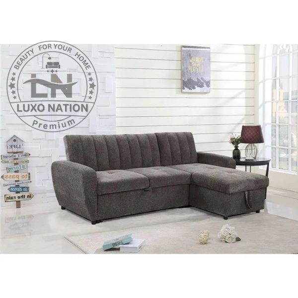 Luxo Nation L Shape Sofa Cum Bed with Storage – Premium Space Saver