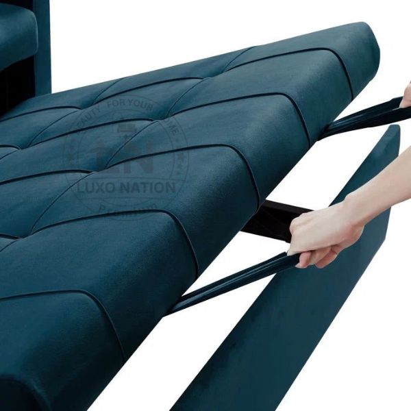 Luxo Nation 3 Seater Sofa Cum Bed – Modern Foldable Sleeper Sofa