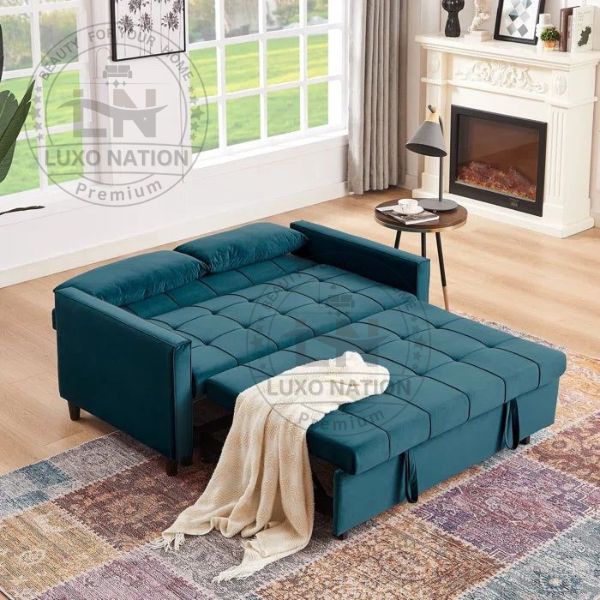 Luxo Nation 3 Seater Sofa Cum Bed – Modern Foldable Sleeper Sofa