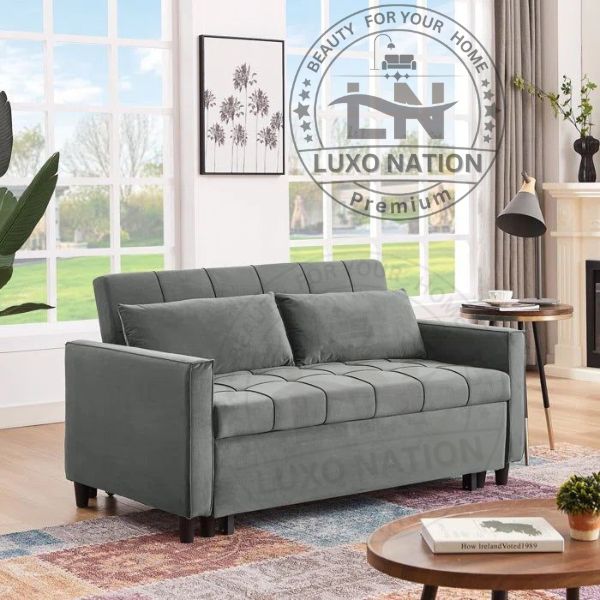 Luxo Nation 3 Seater Sofa Cum Bed – Modern Foldable Sleeper Sofa