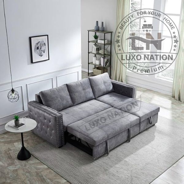 Luxo Nation L Shape Sofa Cum Bed with Storage – Malaysian Style