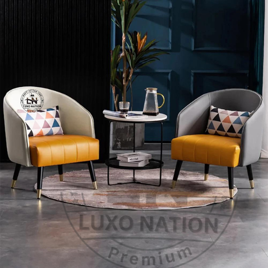 Luxo Nation Elegant Upholstered Accent Chairs - Style Meets Comfort