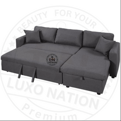 LUXO NATION L-Shape Sectional Sofa Cum Bed with Storage – Stylish