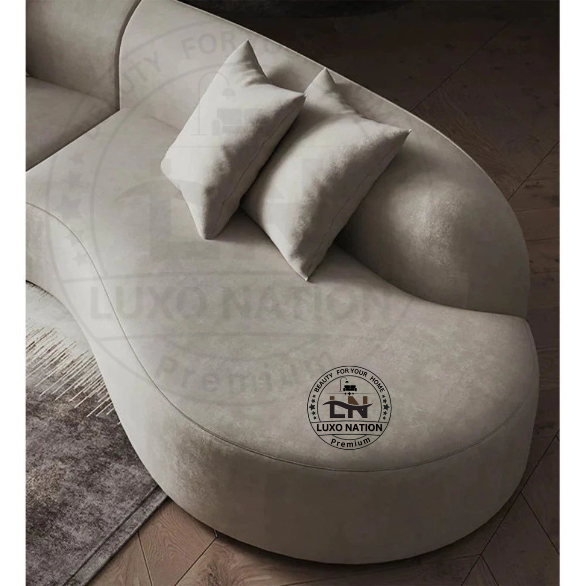Luxo Nation Premium Curve Sofa – Elegant Design , Modern Living Spaces