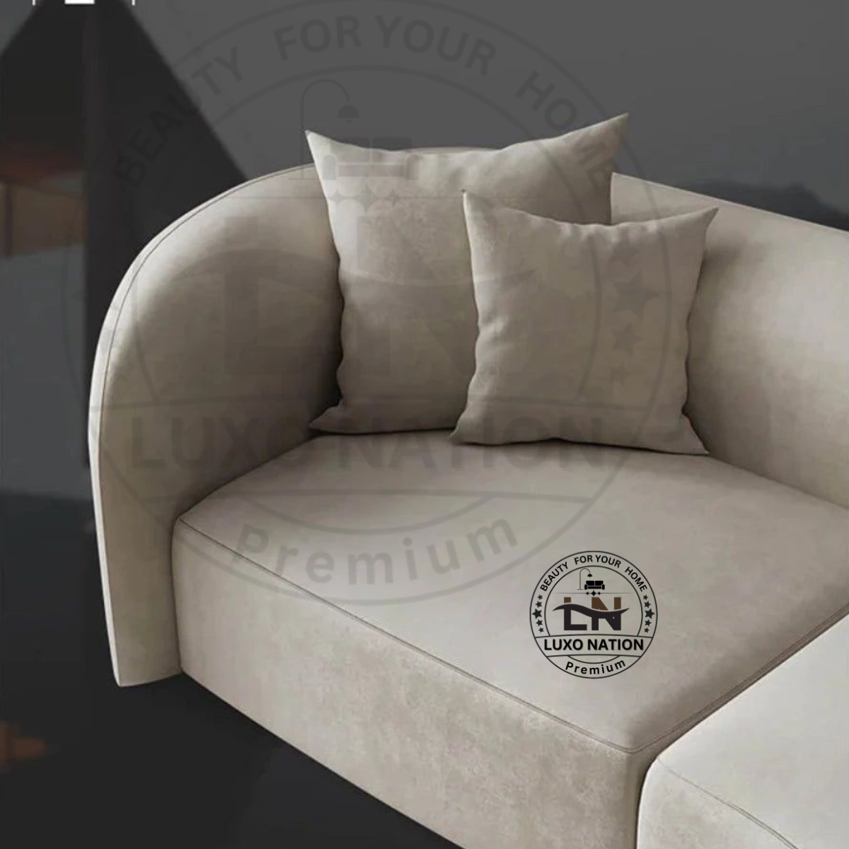 Luxo Nation Premium Curve Sofa – Elegant Design , Modern Living Spaces