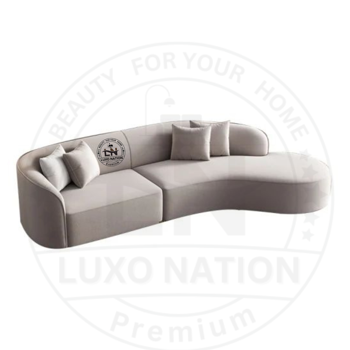 Luxo Nation Premium Curve Sofa – Elegant Design , Modern Living Spaces