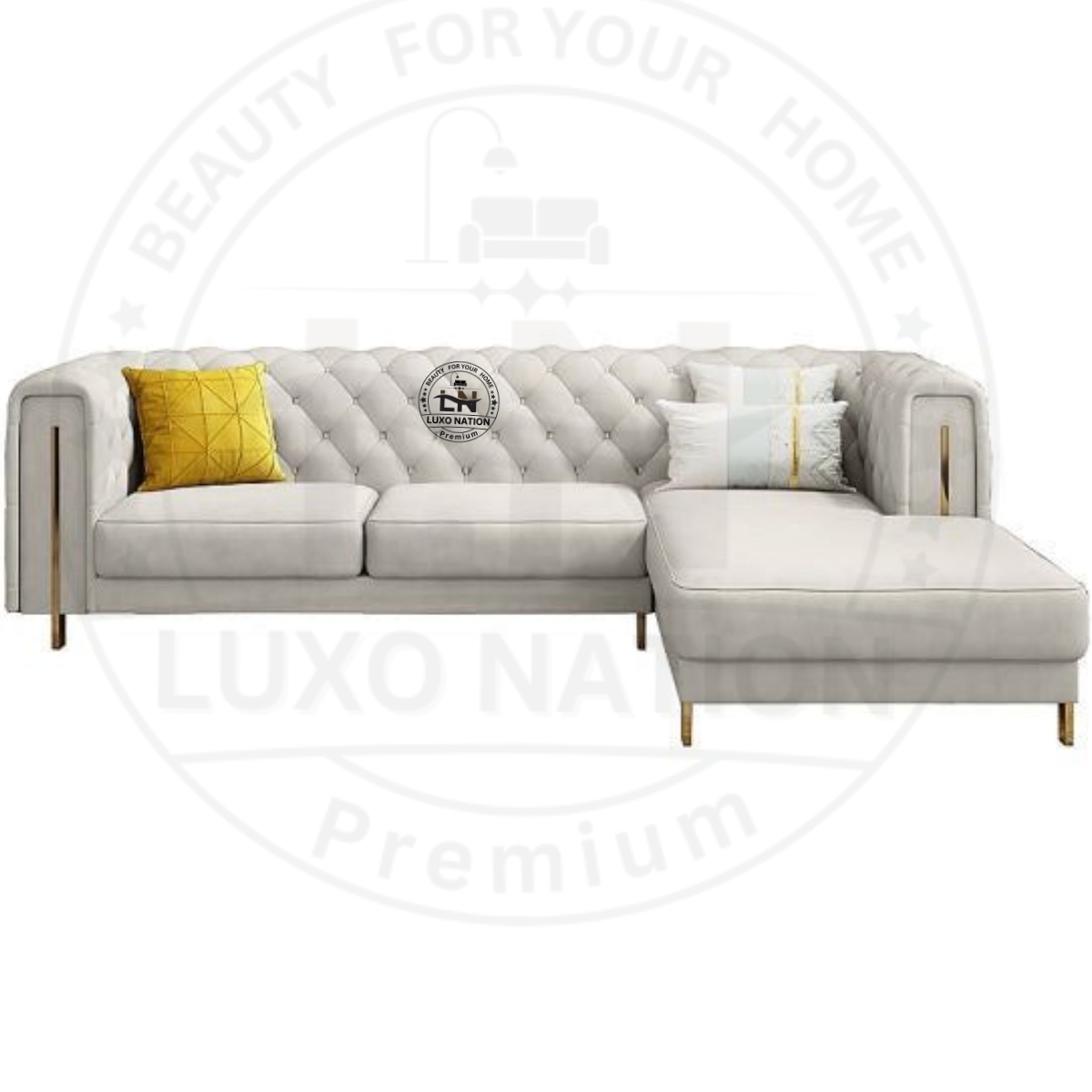 LUXO NATION Premium L-Shape SectionalSofa-ModernDesign UltimateComfort