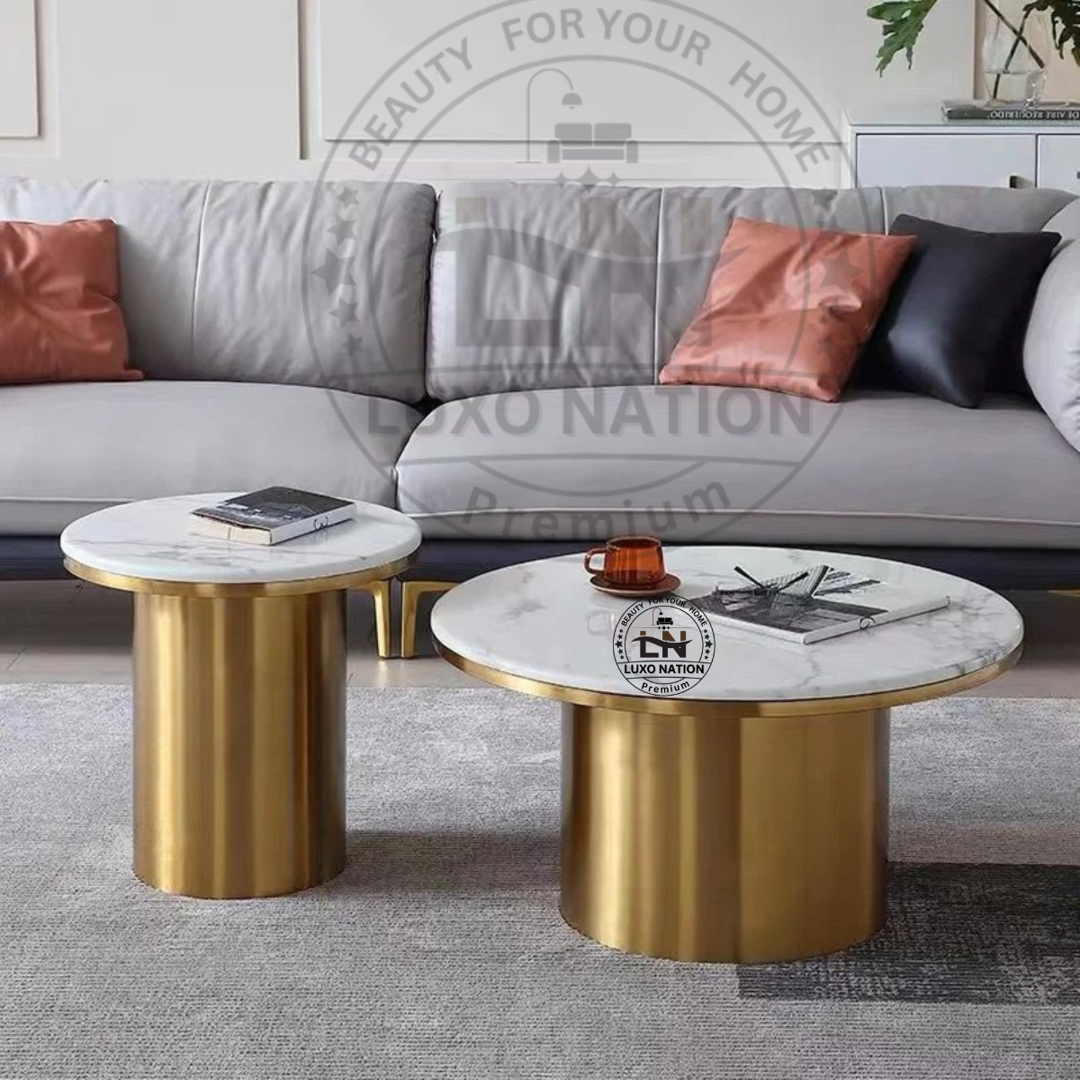 Luxo Nation 2 Twin Nest Coffee Table Set–Stylish and Functional Design