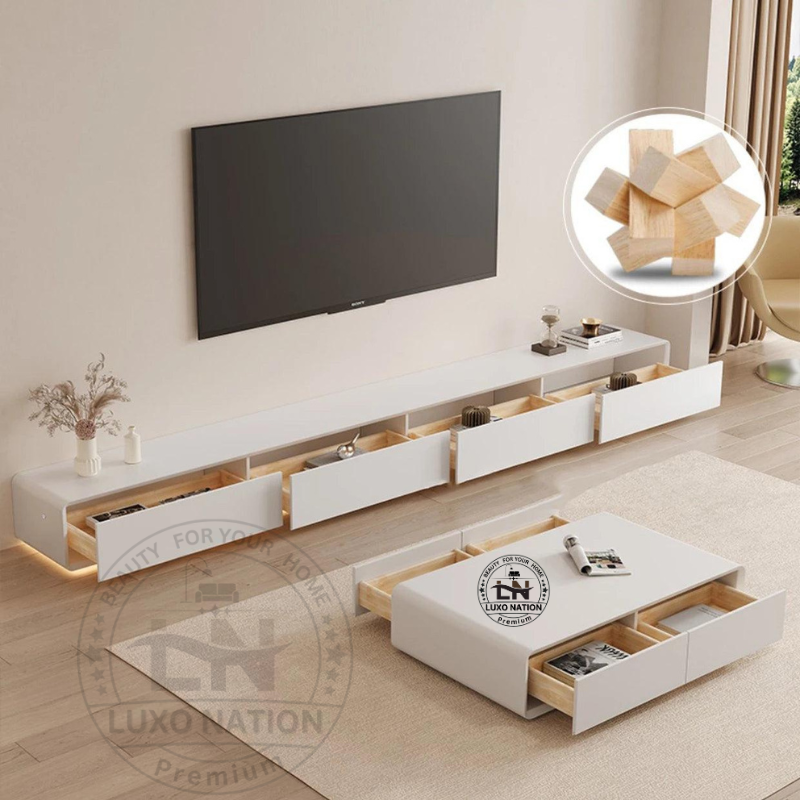 Modern Minimalist TV Unit: Stylish Storage-Sleek Design for Your Space