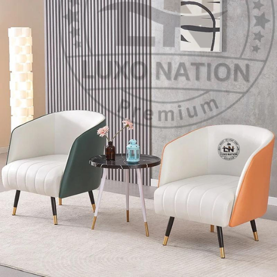 Luxo Nation Elegant Upholstered Accent Chairs - Style Meets Comfort
