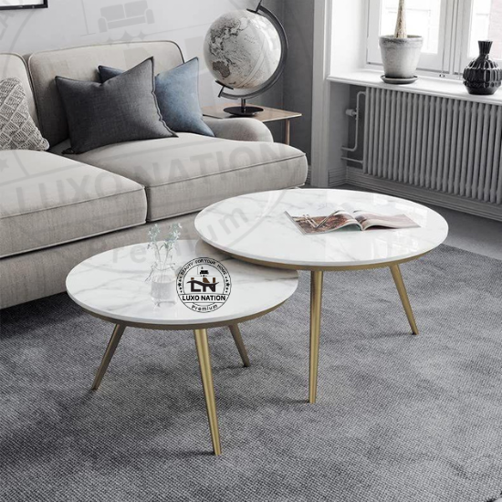Luxo Nation Nesting Center Table Set of Two – Modern Sleek and Stylish