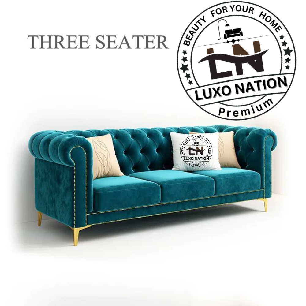 Luxo Nation Chesterfield Sofa Set - Timeless Luxury & Classic Elegance
