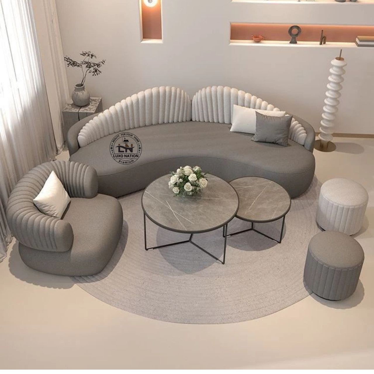 Luxo Nation New Arrival: Luxury Sofa Set – Modern, Chic & Space-Saving