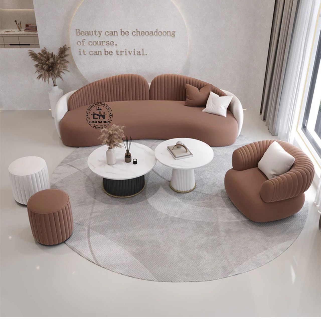 Luxo Nation New Arrival: Luxury Sofa Set – Modern, Chic & Space-Saving