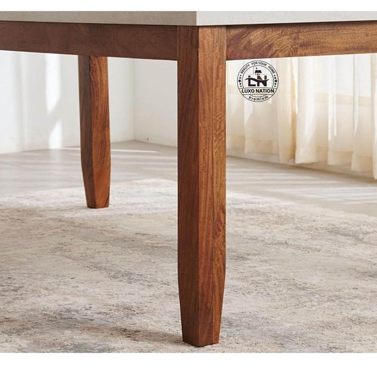 Luxo Nation Luxury Wooden Dining Table Set – Modern & with Comfortable Seating