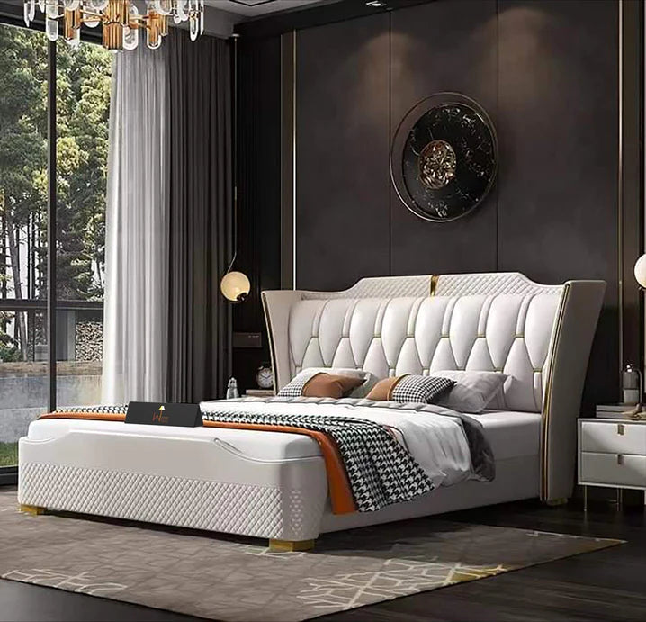 Imperial Bliss Upholstered Luxurious Bed in Leatherette