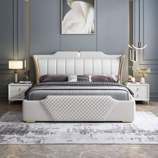 Elite Elegance  Luxury Upholstered Bed in Leatherette