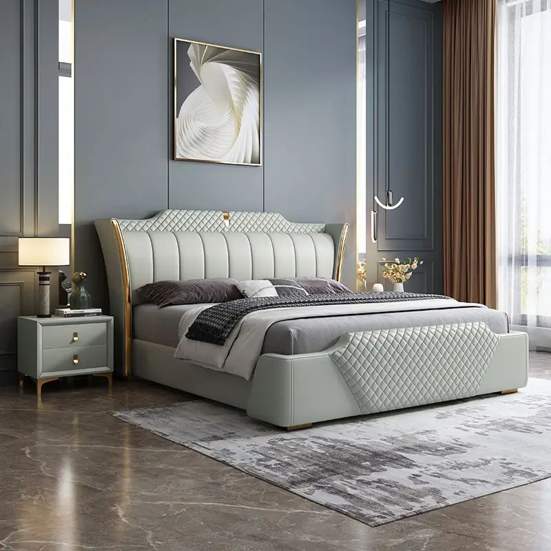 Elite Luxury Upholstered Bed in Premium Leatherette - Elegance Redefined