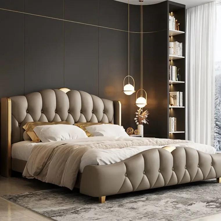 Royal Repose luxurious upholstered bed in leatherette