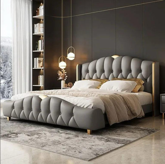 Royal Repose luxurious upholstered bed in leatherette