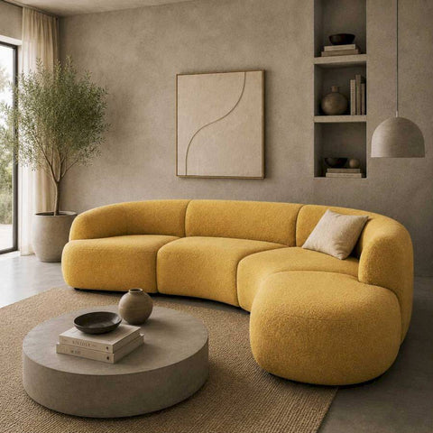 Luxo Nation Curved Cloud Comfort L-Shape Sofa – Premium Modern Luxury Sofa