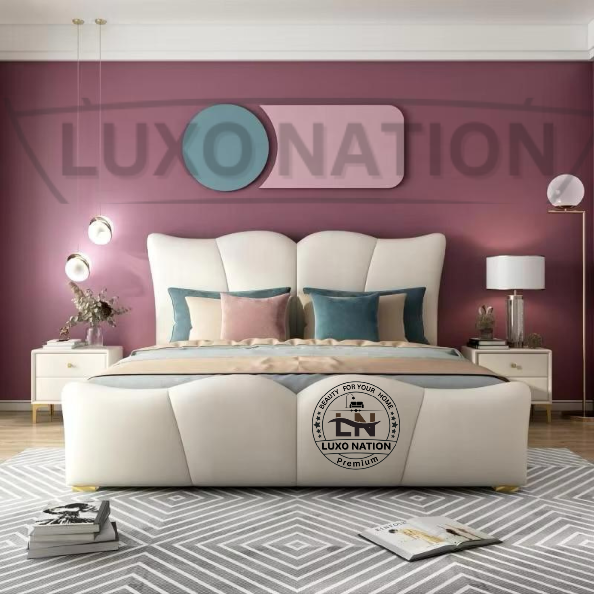 Luxo Nation Luxe Royal Haven Bed – Elegant, Plush, and Timeless Design