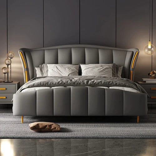 Luxo Nation Trends Premium Upholstered Bed in Leatherette