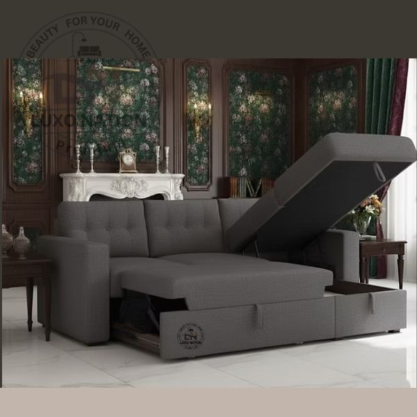 Modern Sofa Cum Bed with Storage | Convertible Sectional Sofa
