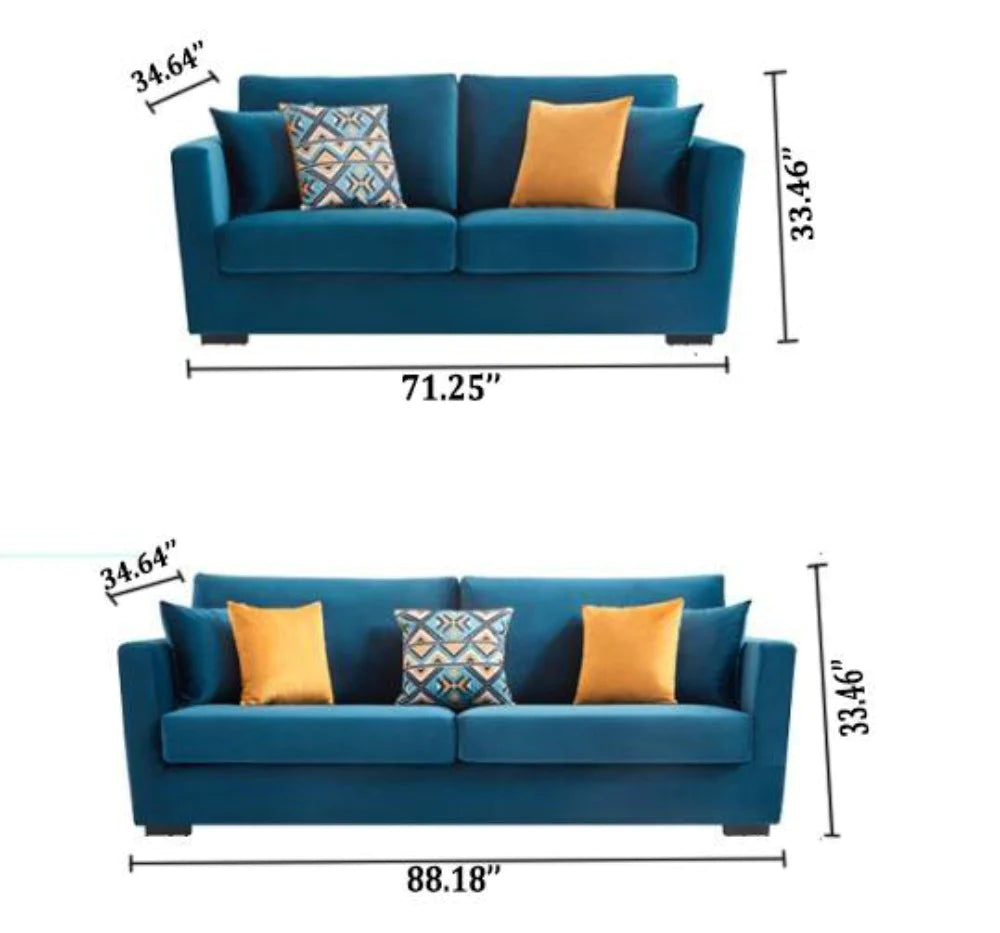 Luxuria Velveteen Comfort Sofa For  Living Room